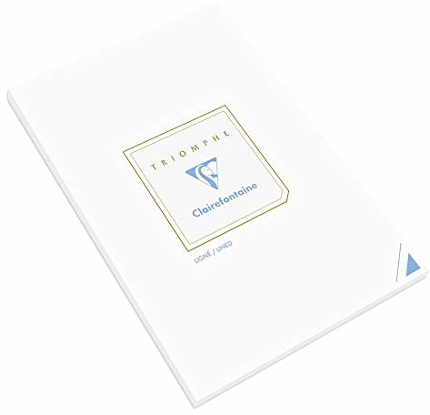 Clairefontaine blok z 50 kartami, triomfa, 21 x 29,7 cm, 90 g, białe linie, biały 6174C