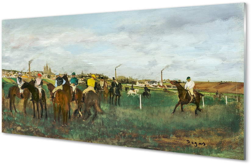 Tulup.pl Szklany Panel Konie wyścig polowanie 100x50cm
