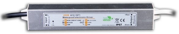 MW Power Zasilacz elektroniczny LED 12V 20W A12-1671