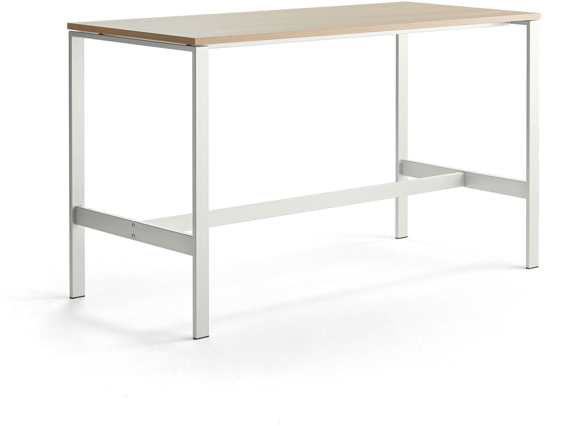 AJ Produkty Stół VARIOUS, 1800x800 mm, wysokość 1050 mm, biały, dąb