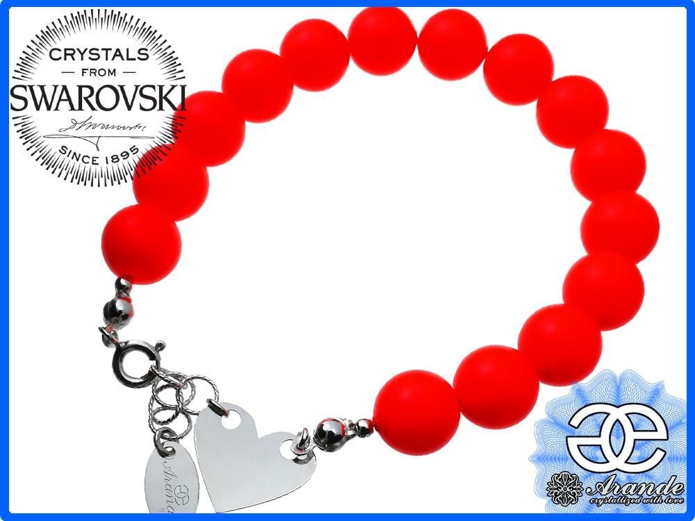 Swarovski Arande BRANSOLETKA PIĘKNA Perły Serce Srebro 4824200812