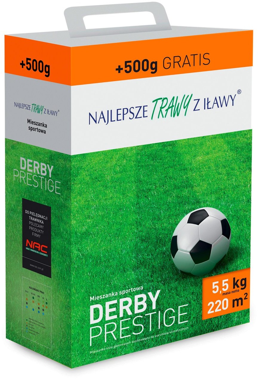 Najlepsze Trawy z Iławy Mieszanka traw Derby Prestige 5,5 kg