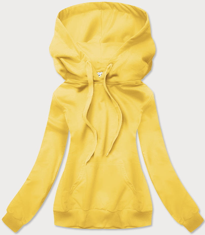 J.STYLE CIENKA DAMSKA BLUZA Z KAPTUREM ŻÓŁTA (WB11001-28) - J.STYLE