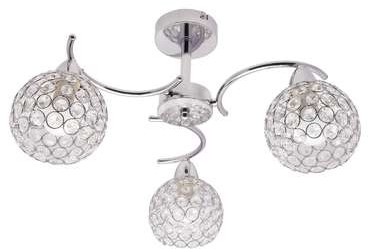 Krislamp Sofia KR 310-3PL lampa wisząca zwis 3x40W E14 chrom