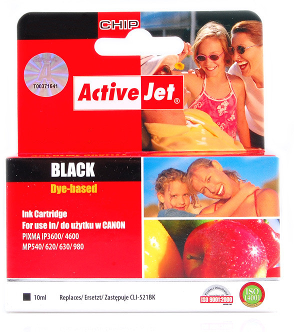 ActiveJet Tusz ACR-521Bk Zamiennik Canon CLI-521Bk