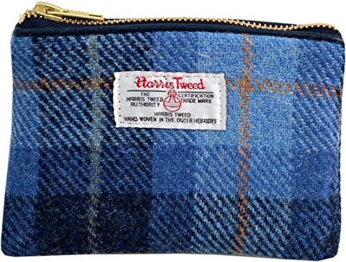 Vagabond Bags Harris Tweedu Blue Check Cosmetic Bag Torebka na kosmetyki, 16 cm, niebieski (Mid Blue) HA15