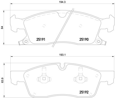 BREMBO Zestaw klocków hamulcowych, hamulce tarczowe P 37 017