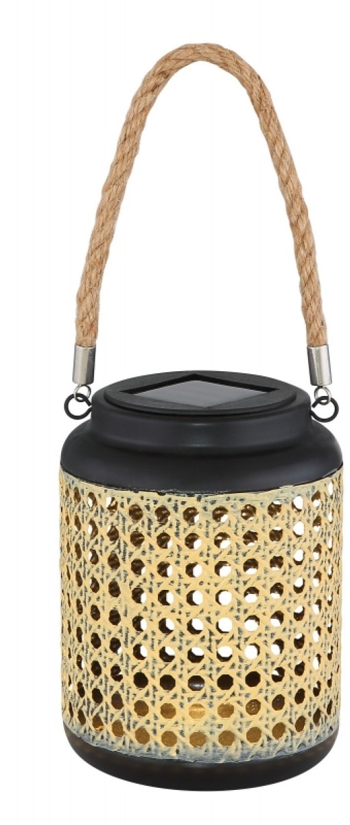 GLOBO Lampa zewnętrzna solarna piaskowy brązowy metal bambus GLOBO 33668