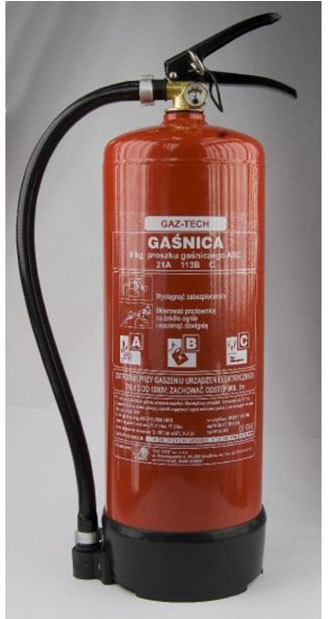 GAZ-TECH Gaśnica proszkowa z manometrem GP-6X ABC GA.004