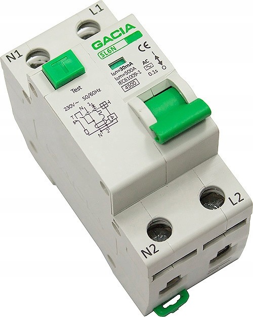 Różnicówka Z Członem Nadprądowym B25 2P 30mA Gacia