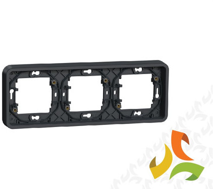 Schneider Electric MUREVA STYL Podstawa podtynkowa 3 potrójna pozioma IP55 antracyt MUR34109 MUR34109/SCH