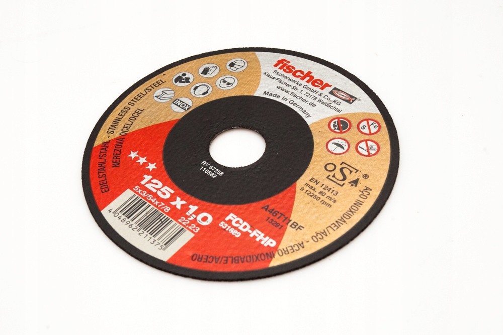 Fischer Tarcza Do Cięcia Metalu 125X1,0X22,23 inox