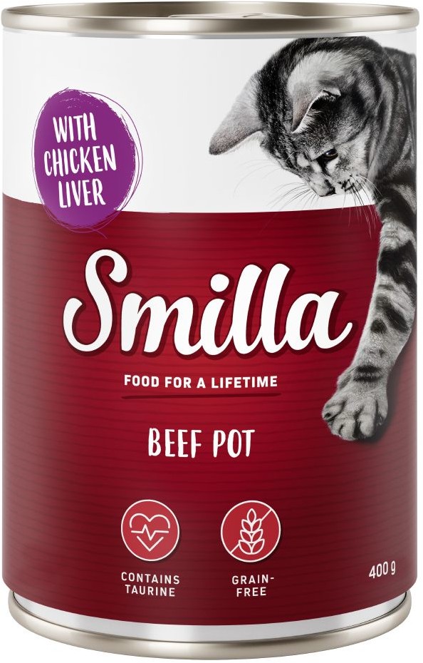 Smilla Puszki z wołowiną, 6 x 400 g - Wołowina z kurczakiem