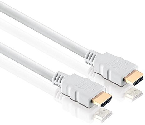 conecto Comag High Speedi kabel HDMI z Ethernetem (pozłacany, Full HD 1080p, 3D) 0,5 m biały