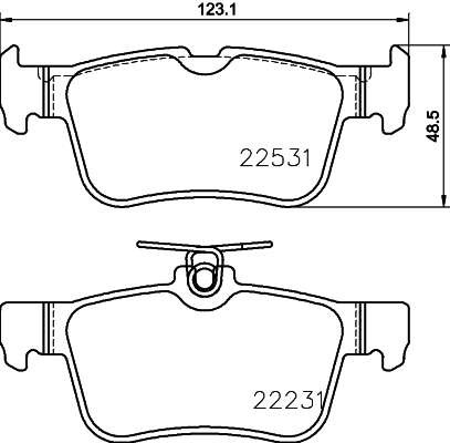 TEXTAR Klocki hamulcowe tył FORD USA EDGE 15> 2253101