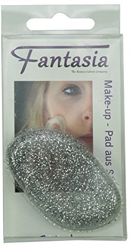 Fantasia silikon Make Up  Pad z brokatem Srebrny 91271