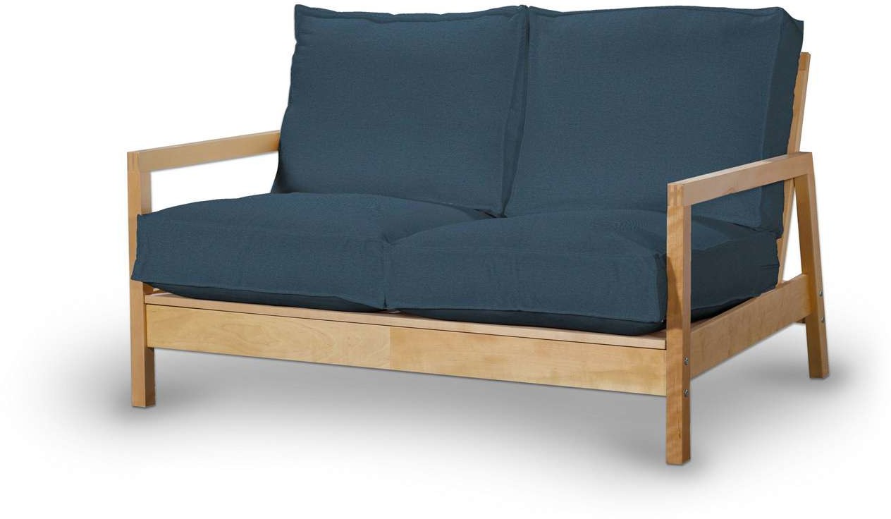 Dekoria pl pl Pokrowiec na sofę Lillberg 2-osobową nierozkładaną niebieski Sofa Lillberg 2-osobowa Etna 627-705-30