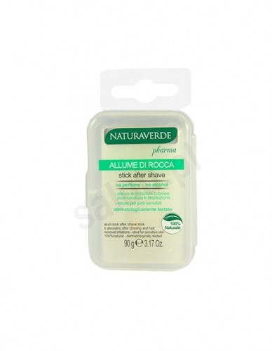 Allume di rocca - Ałun potasowy w kostce na skaleczenia po goleniu (90 g) 8029241114934