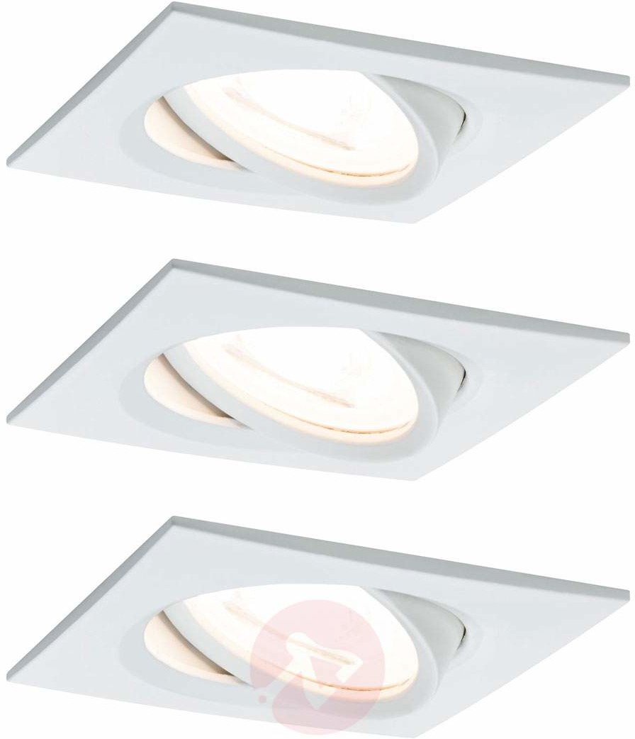 Paulmann 3 szt.spot Nova Coin kanciasty, biały