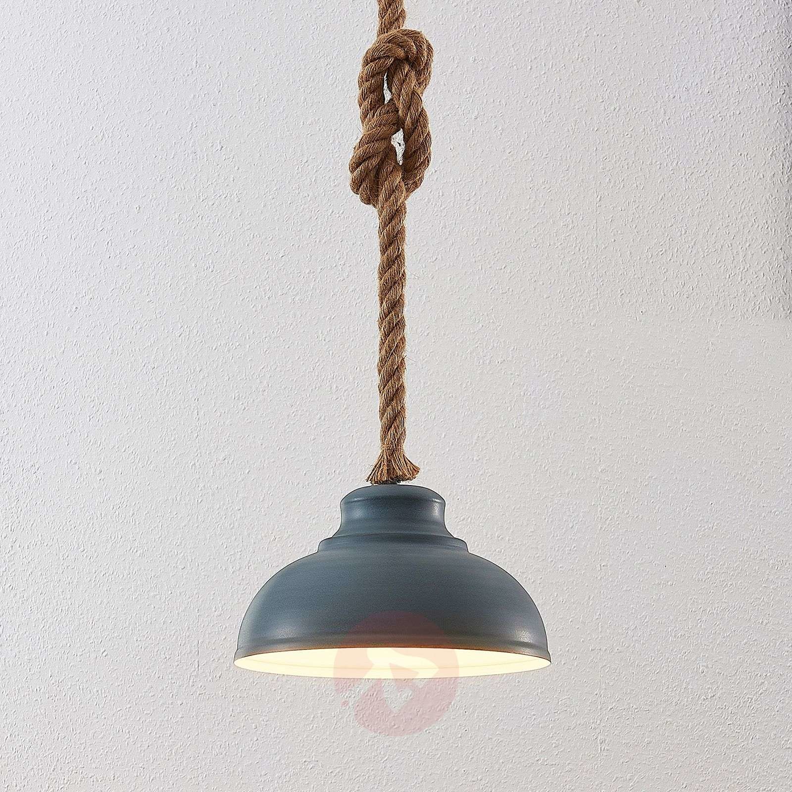 LINDBY Lindby Chaby beton lampa wisząca, 1-punktowa