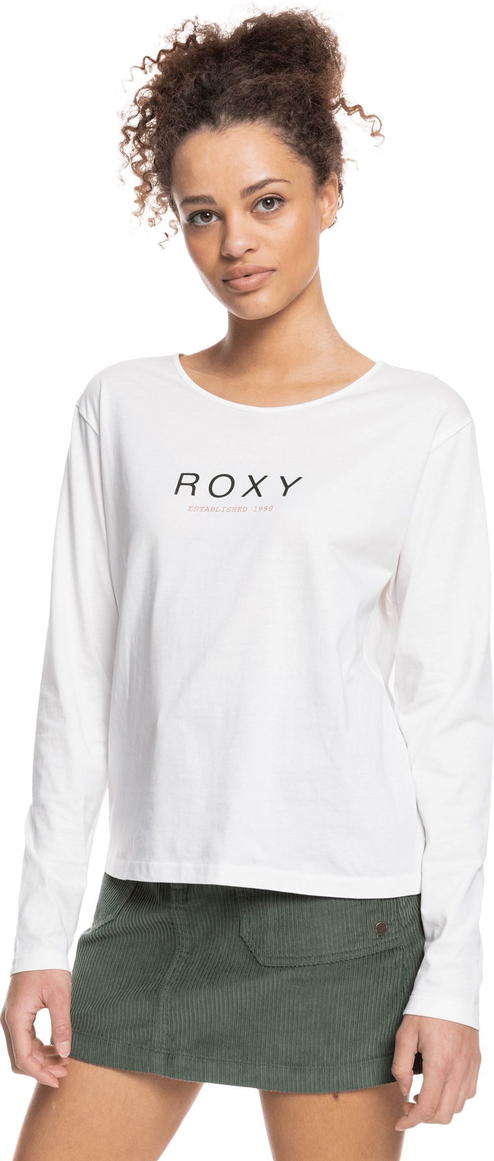 Roxy t-shirt damski LOVING CLOUDS LS TEE Snow White WBK0