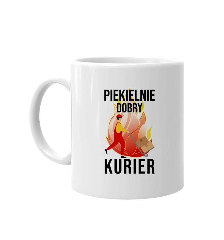 Koszulkowy Piekielnie dobry kurier - kubek z nadrukiem 13347