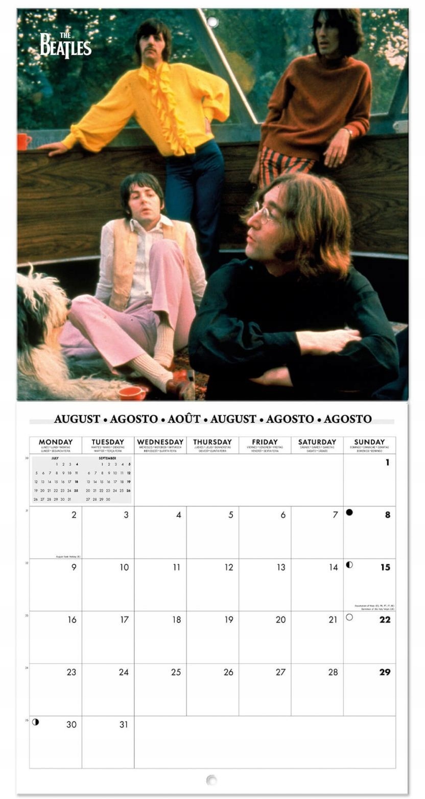 The Beatles muzyczny kalendarz na ścianę 2021