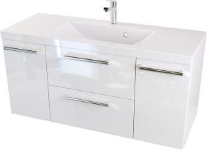 Furni Szafka z Umywalką ATHOS 100 cm D - Uchwyt Chrom Połysk ATH UM 100 D UCH