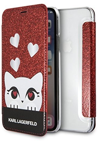 Karl Lagerfeld klflbkpxvdcre CG Mobile kieszeń na telefon komórkowy do modelu Apple iPhone X Czerwony KLFLBKPXVDCRE
