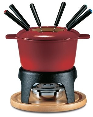 Swissmar sera Fondue Set Sierra 11 PC, żeliwo, czerwony F66705