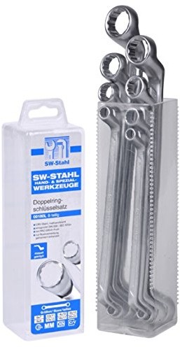 SW-Stahl SW-zestaw-nierdzewna podwójny klucz oczkowy klucz oczkowy odsadzony 6  22 MM 8-częściowy 00180L