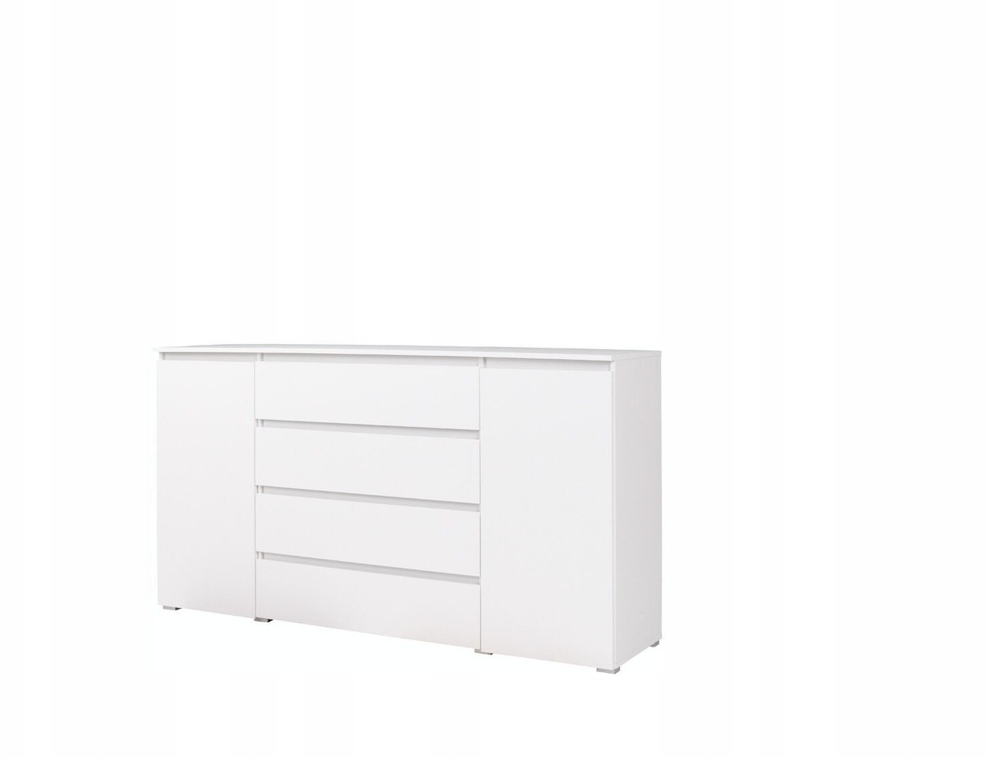 duża komoda CS-6 184 cm 3 szuflady biały mat