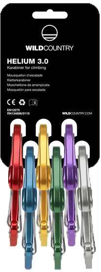 Wild Country Helium 3.0 Rack Zestaw karabinków 6 szt., red 2021 Karabinki niezakręcane 40-0000000004-999-SET
