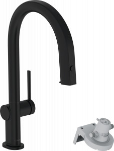 Hansgrohe 76803670 Aqittura M91 FilterSystem 210 wyciągana wylewka 1jet czarny matowy