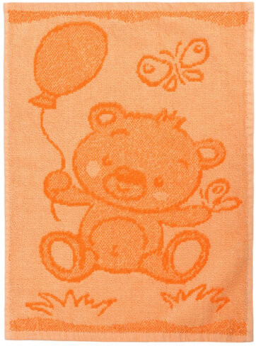 Ręcznik dziecięcy Bear orange, 30 x 50 cm