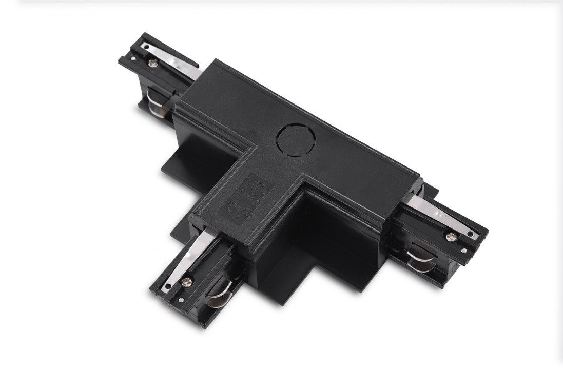 Azzardo Track 3Line T Connector Right Gips black)