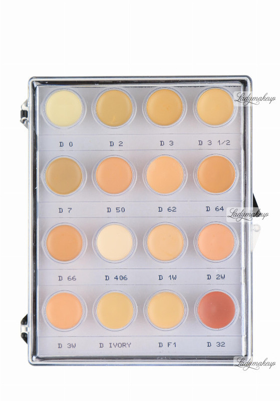 KRYOLAN Dermacolor - CAMOUFLAGE MINI - PALETTE - Mini paleta 16 podkładoów/ kamuflaży do twarzy - ART. 71006 - FAIR