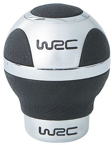WRC 007303 gałka dźwigni zmiany biegów z 3 punktami dotyku, aluminium i czarna skóra 007303
