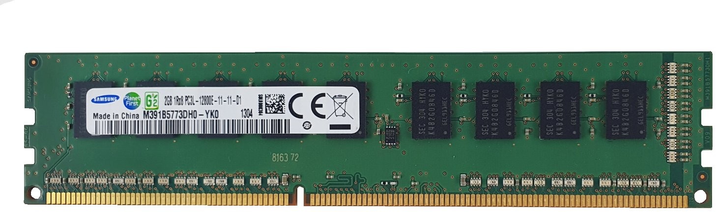 Samsung RAM 1x 2GB ECC UNBUFFERED DDR3 1600MHz PC3-12800 UDIMM M391B5773DH0-YK0 M391B5773DH0-YK0
