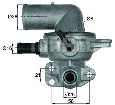 MAHLE TERMOSTAT MAHLE TI13388D CHRYSLER VOYAGER 2,5CRD 00-08 MAHLE TI 133 88D