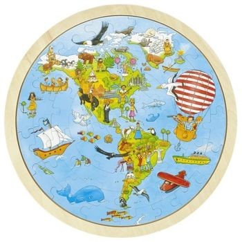 Goki Dwustronne puzzle Poznaj świat z Peggy Diggledey 125