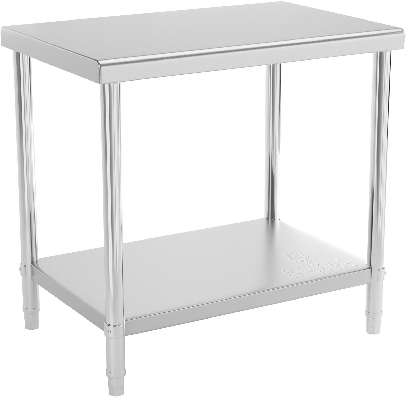 Royal Catering Stół roboczy - 90 x 60 cm - 210 kg - stal nierdzewna CATERING 10011353 RCAT-90/60-NW