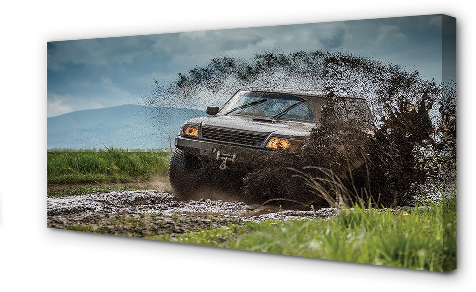 PL Tulup Obrazy na płótnie Auto terenowe góry chmury 100x50cm