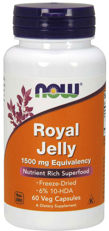 Now Foods NOW Royal Jelly 1500mg Equivalency 60vegcaps