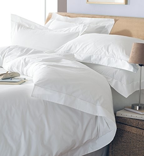 Cotton OXFORD White Duvet Cover Set OXFORD/D02/WHI