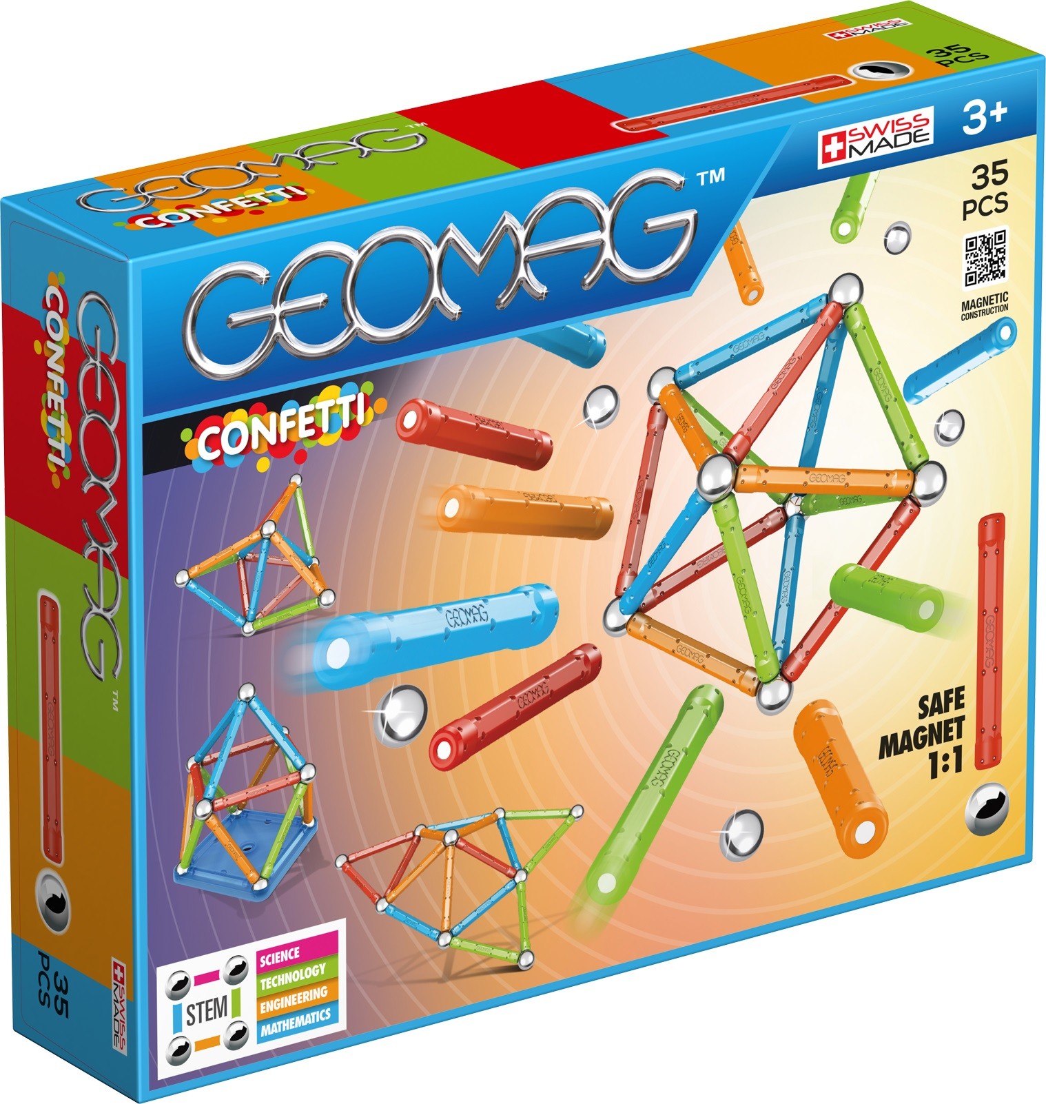 GeoMag Klocki magnetyczne Confetti 35