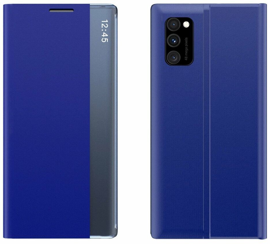 OEM clear View New Sleep Case pokrowiec etui z klapką z funkcją podstawki Poco M4 Pro 5G niebieski