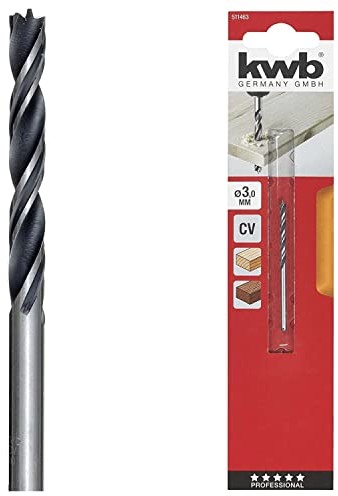 kwb KWb wiertło spiralne do drewna  4,0 mm 511464 (stal CV, specjalny 2-fazowy kształt spiralny, jakość przemysłowa) 5114-64