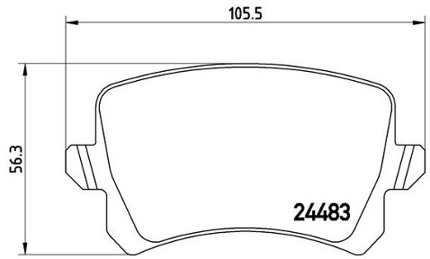 BREMBO Zestaw klocków hamulcowych, hamulce tarczowe P 85 109