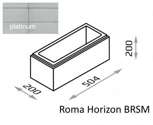 Joniec Bloczek Roma Horizon BH20 50,4/20/20 kolor platinium / Joniec Bloczek Roma Horizon BH20 50,4/20/20 kolor platini